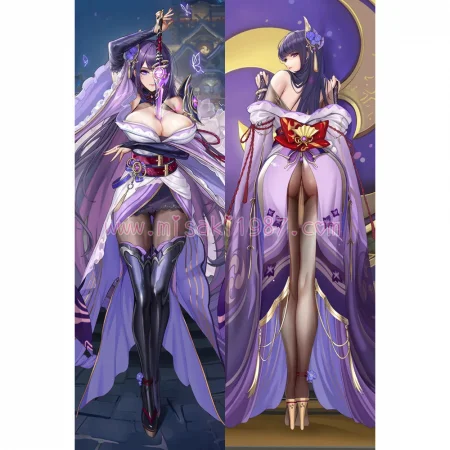 Genshin Impact Dakimakura Baal Raiden Shogun Body Pillow Case 60