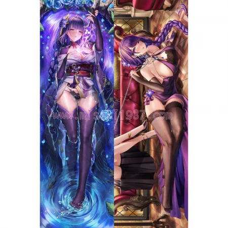 Genshin Impact Dakimakura Baal Raiden Shogun Body Pillow Case 58