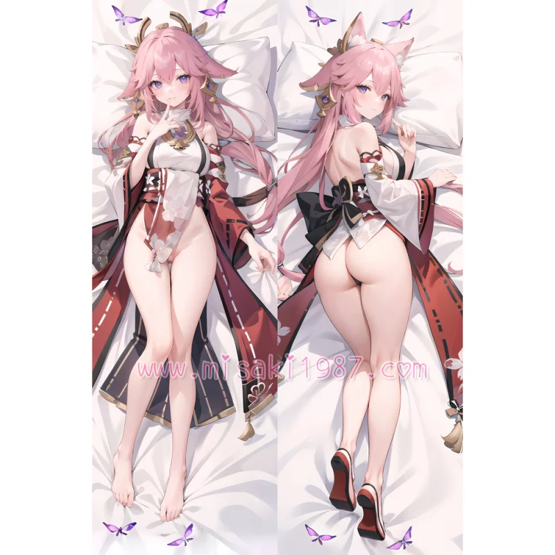Genshin Impact Dakimakura Yae Miko Body Pillow Case 52 - Click Image to Close
