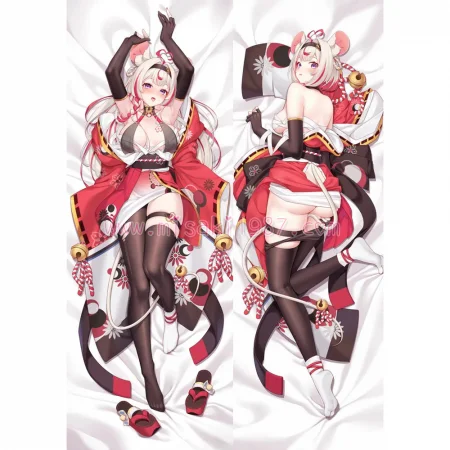 Virtual YouTuber Dakimakura Nakiri Ayame Body Pillow Case 13