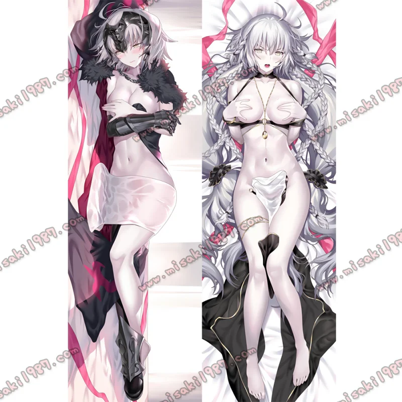 Fate/Grand Order Dakimakura Black Jeanne d'Arc Body Pillow Case 05 - Click Image to Close