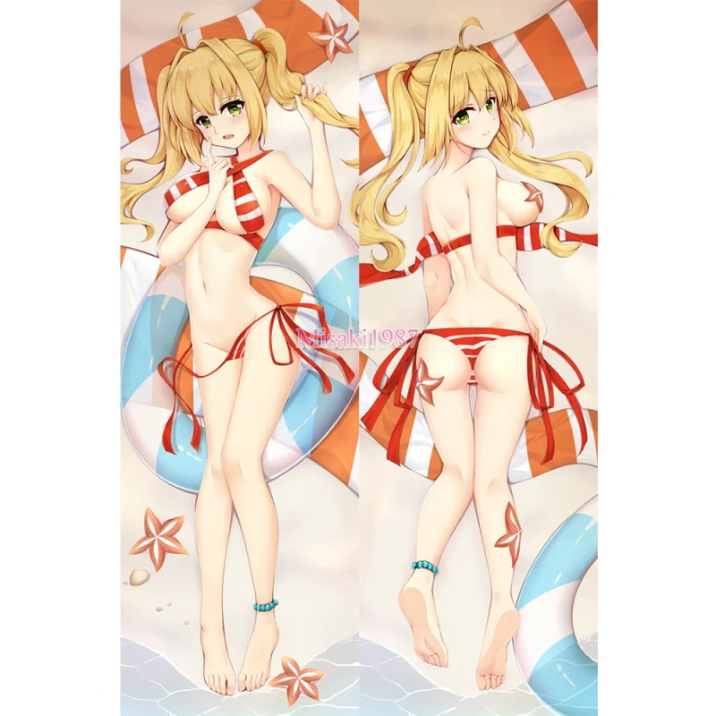 Fate/Grand Order Dakimakura Saber Nero Claudius Drusus Body Pillow Case 05 - Click Image to Close