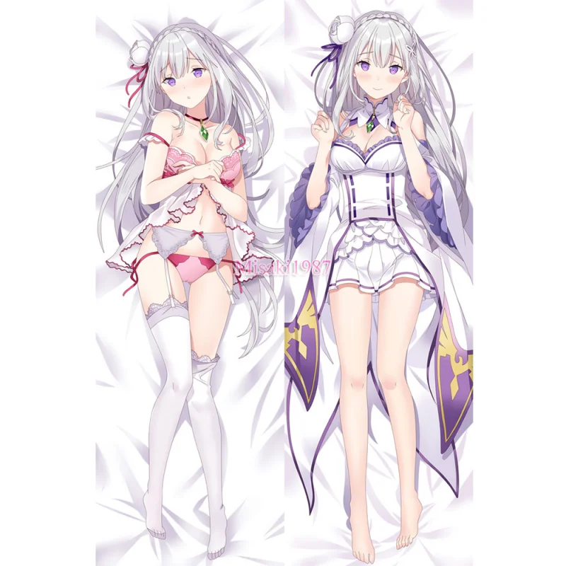 Re:Zero Dakimakura Emilia Body Pillow Case 03 - Click Image to Close