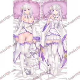 Re:Zero Dakimakura Emilia Body Pillow Case 06