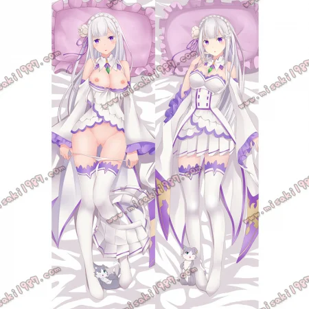 Re:Zero Dakimakura Emilia Body Pillow Case 06