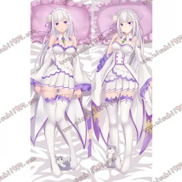 Re:Zero Dakimakura Emilia Body Pillow Case 07