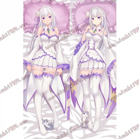 Re:Zero Dakimakura Emilia Body Pillow Case 07