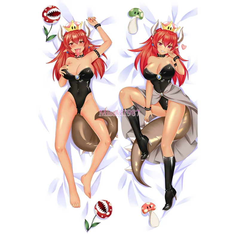 Super Mario Dakimakura Bowsette Body Pillow Case - Click Image to Close