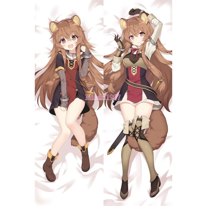 The Rising of the Shield Hero Dakimakura Raphtalia Body Pillow Case 04 - Click Image to Close