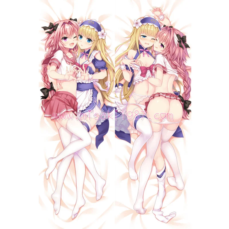 Fate/Grand Order Dakimakura Astolfo Chevalier D'Eon Body Pillow Case - Click Image to Close