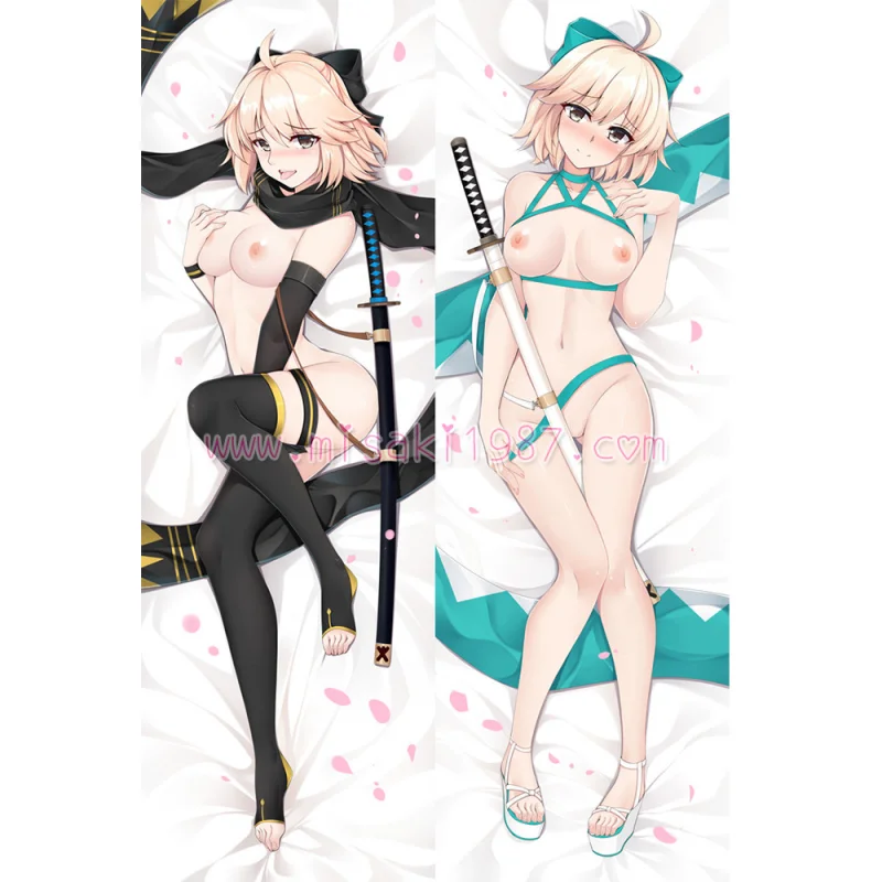 Fate/Grand Order Dakimakura Saber Okita Souji Body Pillow Case 11 - Click Image to Close