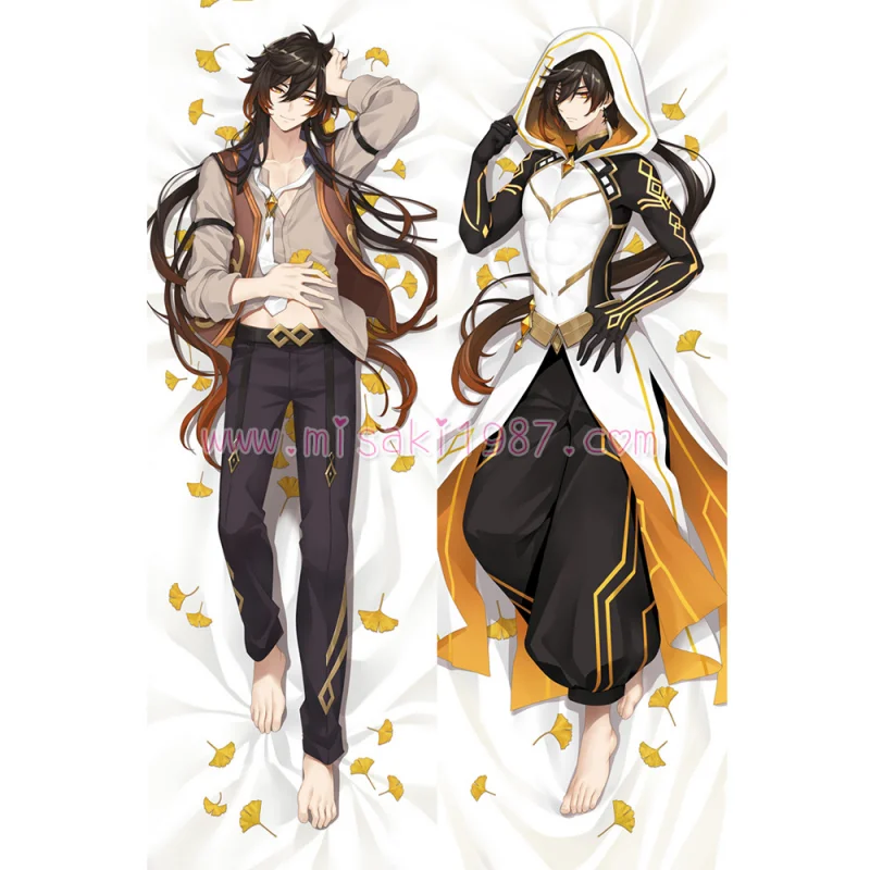 Genshin Impact Dakimakura Zhongli Body Pillow Case 04 - Click Image to Close