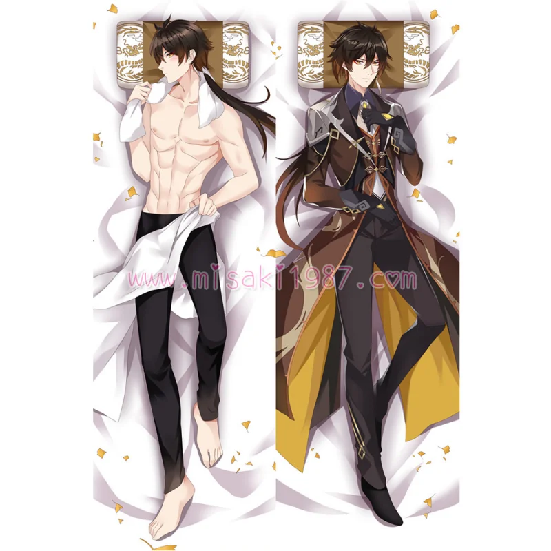Genshin Impact Dakimakura Zhongli Body Pillow Case - Click Image to Close