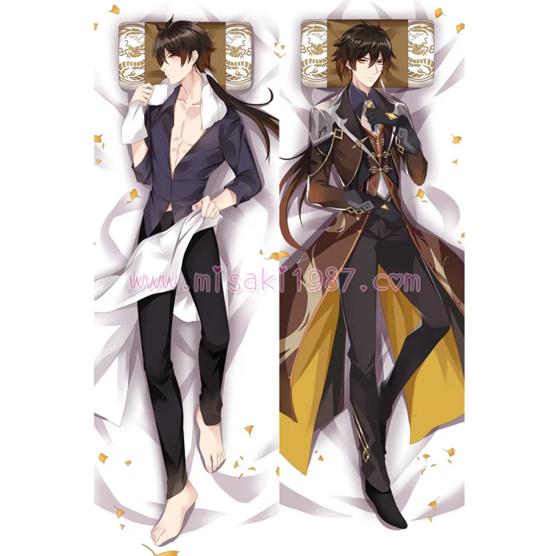 Genshin Impact Dakimakura Zhongli Body Pillow Case 02 - Click Image to Close