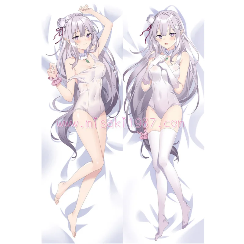Re:Zero Dakimakura Emilia Body Pillow Case 08 - Click Image to Close