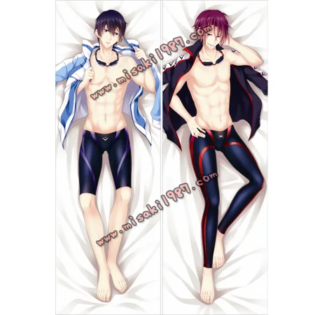 Free Dakimakura Haruka Nanase Rin Matsuoka Body Pillow Case