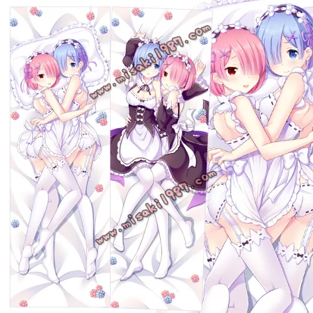 Re:Zero Dakimakura Rem Ram Body Pillow Case