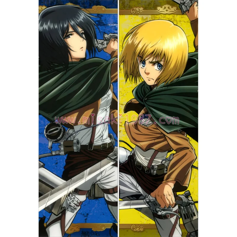 Attack on Titan Dakimakura Armin Arlert Mikasa Ackerman Body Pillow Case 02 - Click Image to Close