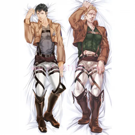 Attack on Titan Dakimakura Bertolt Hoover Reiner Braun Body Pillow Case