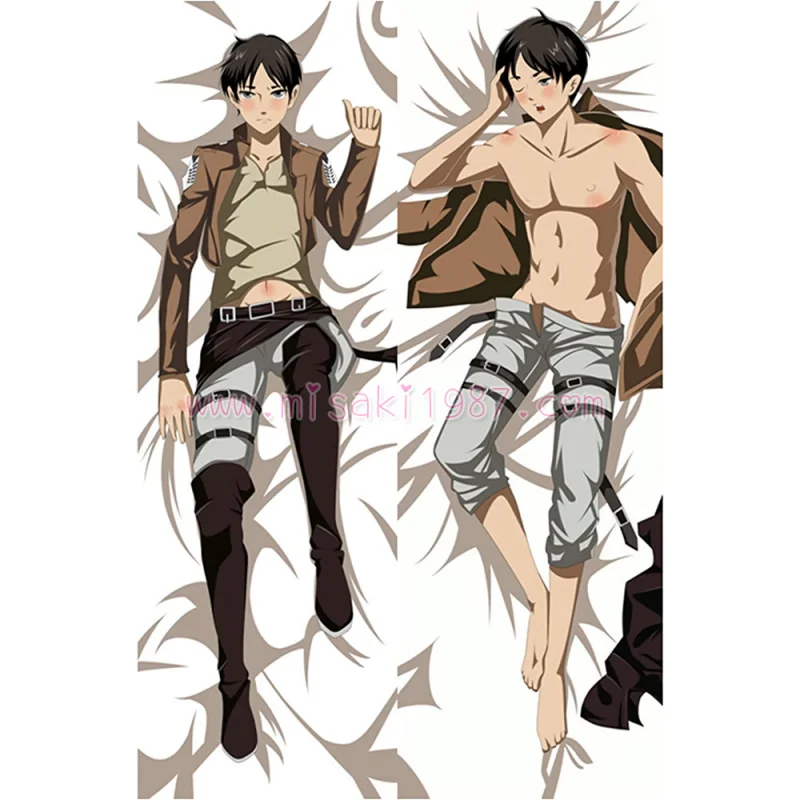 Attack on Titan Dakimakura Eren Yeager Body Pillow Case - Click Image to Close