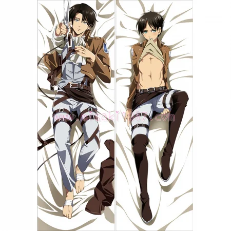 Attack on Titan Dakimakura Levi Eren Yeager Body Pillow Case 04