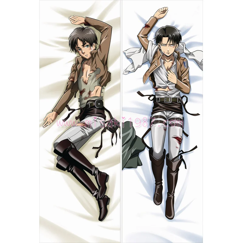 Attack on Titan Dakimakura Levi Eren Yeager Body Pillow Case 09 - Click Image to Close