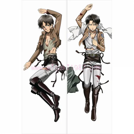 Attack on Titan Dakimakura Levi Eren Yeager Body Pillow Case 10