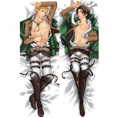 Attack on Titan Dakimakura Erwin Smith Levi Body Pillow Case