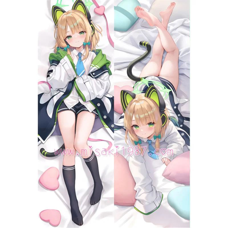 Blue Archive Dakimakura Saiba Midori Body Pillow Case - Click Image to Close