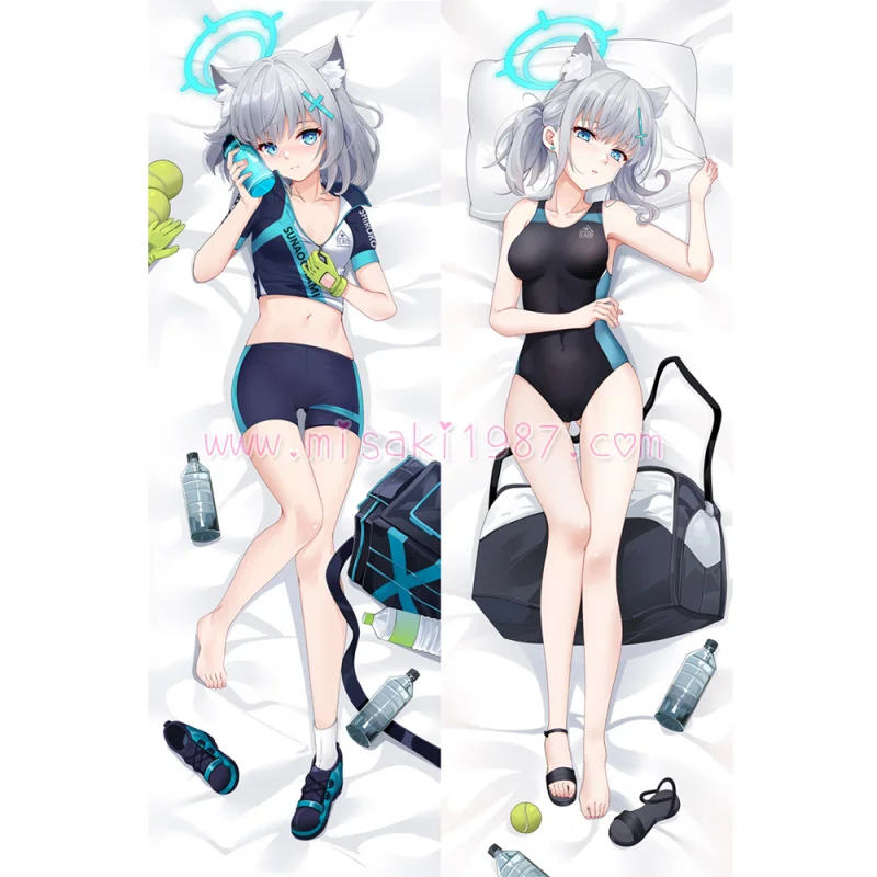 Blue Archive Dakimakura Sunaookami Shiroko Body Pillow Case 04 - Click Image to Close