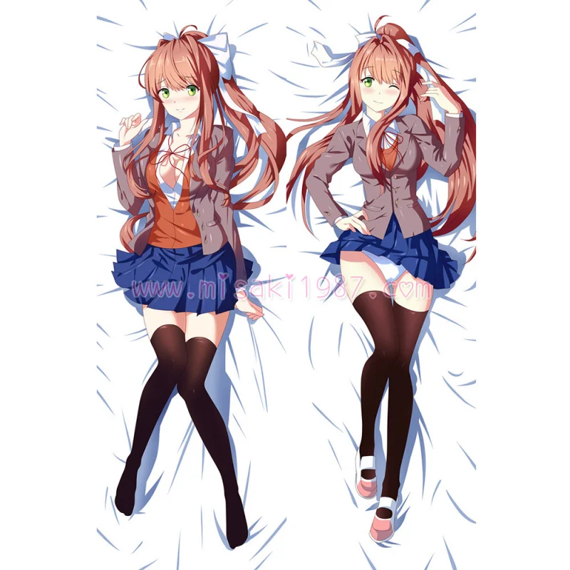 Doki Doki Literature Club! Dakimakura Monika Body Pillow Case 02 - Click Image to Close