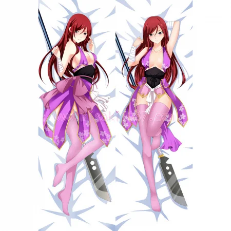 Fairy Tail Dakimakura Erza Scarlet Body Pillow Case 05