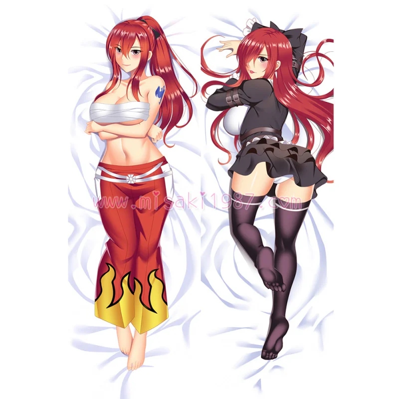 Fairy Tail Dakimakura Erza Scarlet Body Pillow Case 06 - Click Image to Close