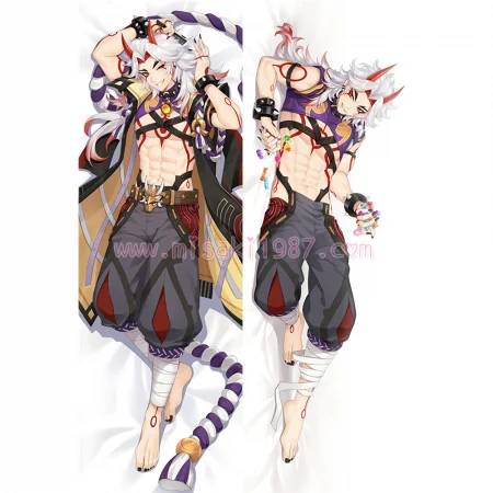 Genshin Impact Dakimakura Arataki Itto Body Pillow Case