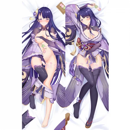 Genshin Impact Dakimakura Baal Raiden Shogun Body Pillow Case 08