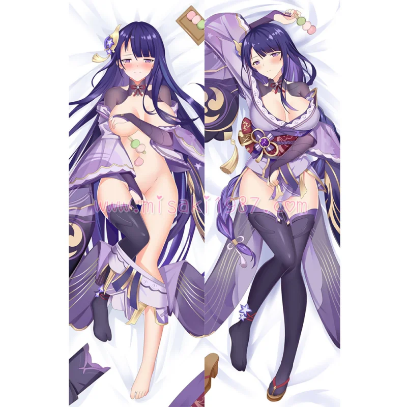 Genshin Impact Dakimakura Baal Raiden Shogun Body Pillow Case 08 - Click Image to Close
