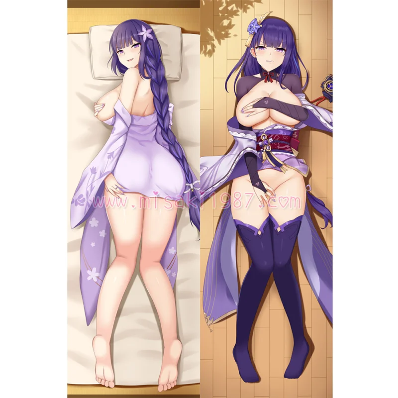 Genshin Impact Dakimakura Baal Raiden Shogun Body Pillow Case 19 - Click Image to Close