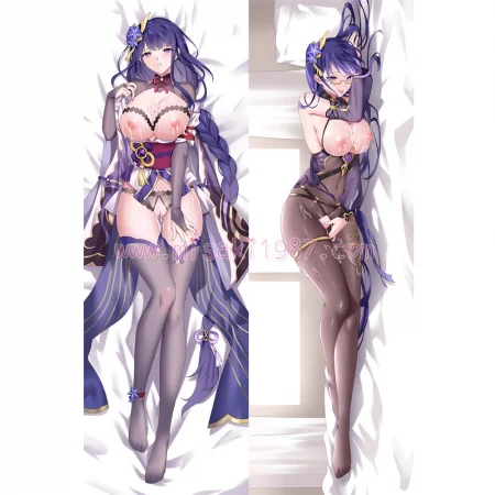 Genshin Impact Dakimakura Baal Raiden Shogun Body Pillow Case 29