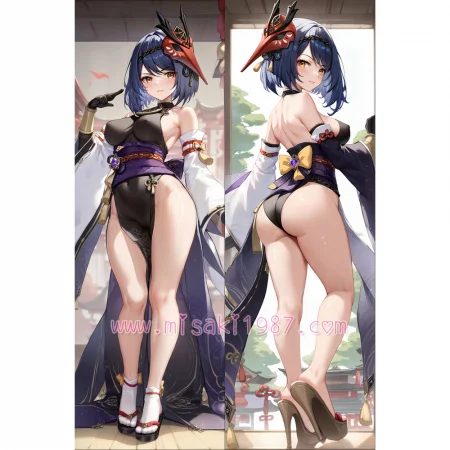 Genshin Impact Dakimakura Kujou Sara Body Pillow Case 18
