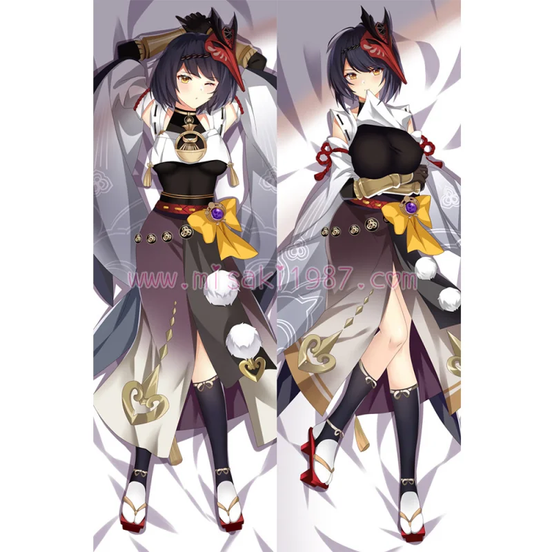 Genshin Impact Dakimakura Kujou Sara Body Pillow Case 08 - Click Image to Close