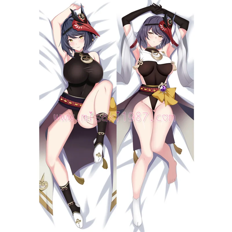 Genshin Impact Dakimakura Kujou Sara Body Pillow Case 04 - Click Image to Close