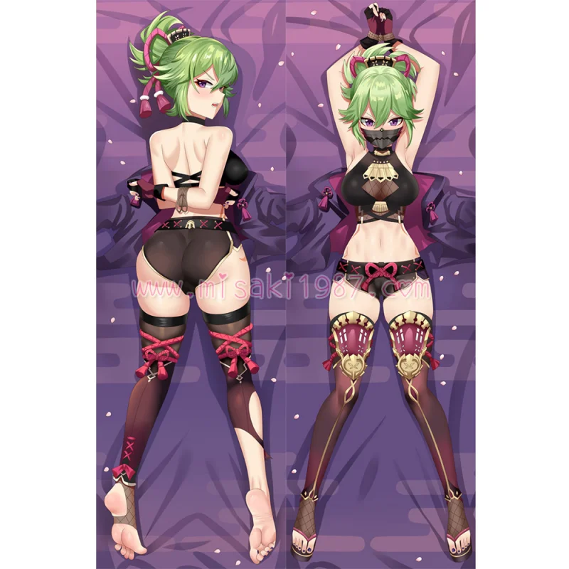 Genshin Impact Dakimakura Kuki Shinobu Body Pillow Case 04 - Click Image to Close