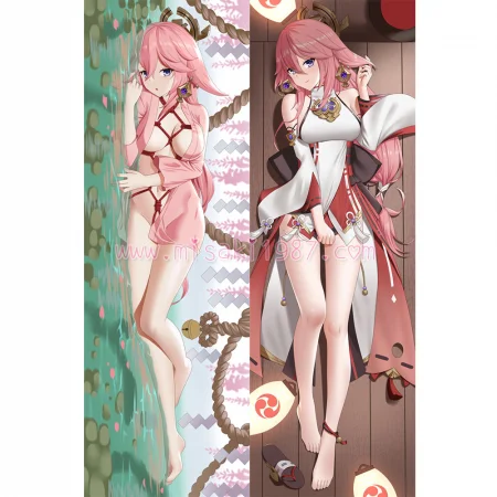 Genshin Impact Dakimakura Yae Miko Body Pillow Case 16