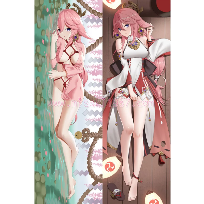 Genshin Impact Dakimakura Yae Miko Body Pillow Case 16 - Click Image to Close