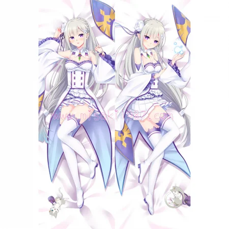 Re:Zero Dakimakura Emilia Body Pillow Case 14