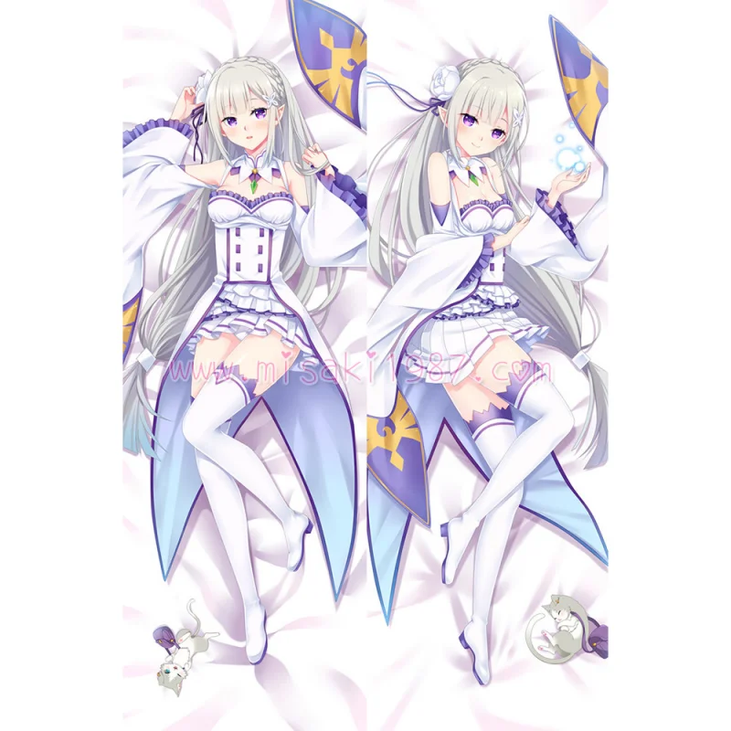 Re:Zero Dakimakura Emilia Body Pillow Case 14 - Click Image to Close
