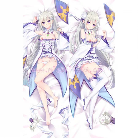 Re:Zero Dakimakura Emilia Body Pillow Case 15