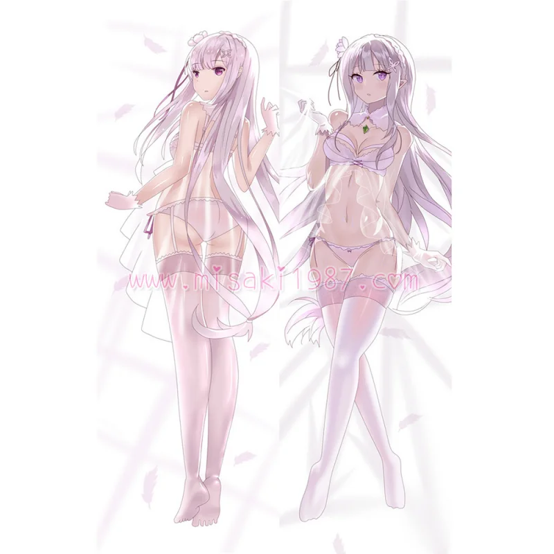 Re:Zero Dakimakura Emilia Body Pillow Case 11 - Click Image to Close