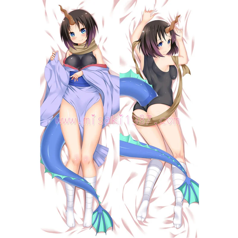 Miss Kobayashi's Dragon Maid Dakimakura Elma Body Pillow Case 02 - Click Image to Close