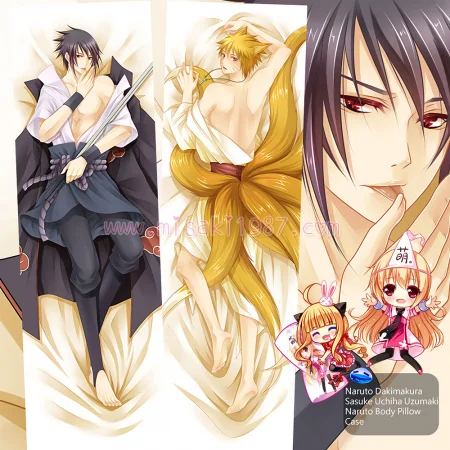 Naruto Dakimakura Sasuke Uchiha Naruto Uzumaki Body Pillow Case 02